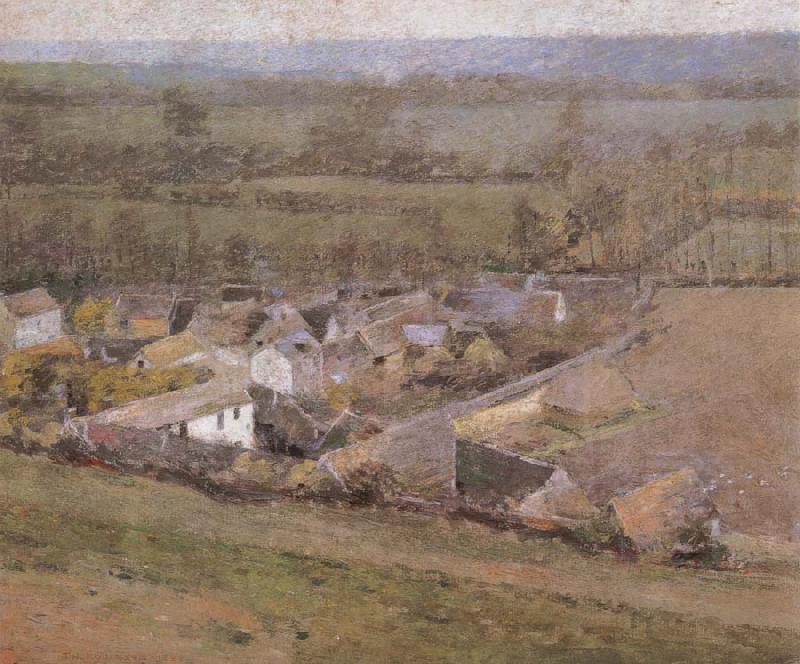 Theodore Robinson Bird-s-Eye  View Giverny France oil painting picture
